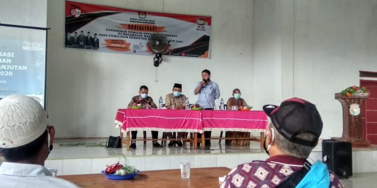 KPU Mukomuko”Sosialisasi Pendidikan Pemilih Kepada Masyarakat (PPKM) di Kecamatan Malin Deman