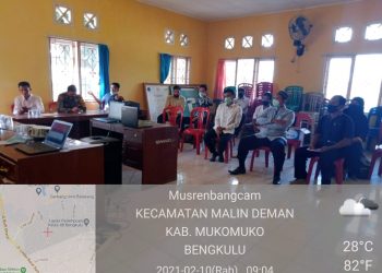 Musrenbangcam Malin Deman Dilaksanakan Secara Virtual