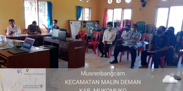 Musrenbangcam Malin Deman Dilaksanakan Secara Virtual