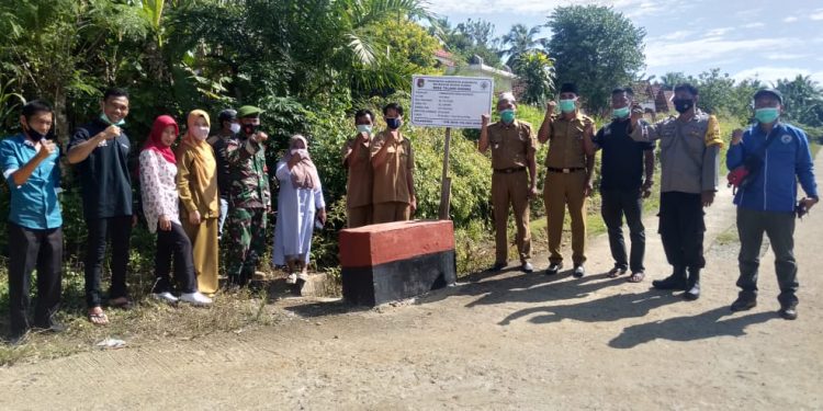 Gelar Titik Nol Pembangunan di Tahun 2021, Pemdes Talang Gading Pasang Papan Merk Kegiatan