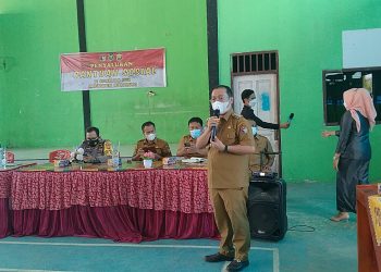 Bupati Mukomuko Hadiri Rakor Pelaksanaan Satgas Penanganan Covid-19 dan Pembagian BST/BSB di Kecamatan Ipuh