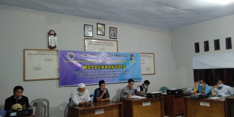 Pemdes Mundam Marap Gelar Musrenbangdes Penetapan Daftar Usulan RKPdes 2022