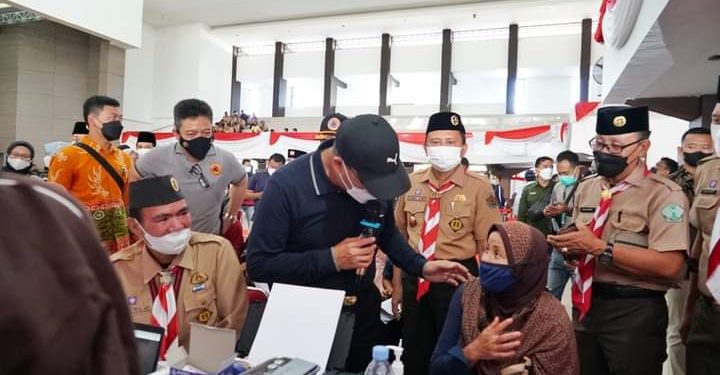 Bantu Pemerintah, Tim Saber Pungli dan Kwarda Gelar Vaksinasi Massal