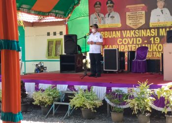 Bupati Sapuan Yakin Kabupaten Mukomuko Akan Capai Target 70% Vaksinasi Covid-19