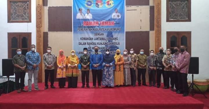Pemkab Mukomuko Sambut Kunker Danlantamal II Padang “Inisiasi Bangun Kampung Bahari Nusantara