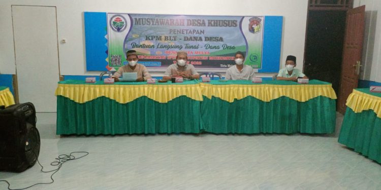 Pemdes Tirta Mulya, Musdessus Penetapan KPM BLT-DD tahun 2022 Berjalan Lancar