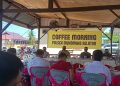 Polres Mukomuko dan Kodim 0428 Mukomuko Gelar Coffee Morning Bersama Mayarakat Desa