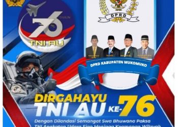 Ucapan Hari TNI AU 2022 HUT Ke-76 (9 April 2022)  DPRD Kabupaten Mukomuko