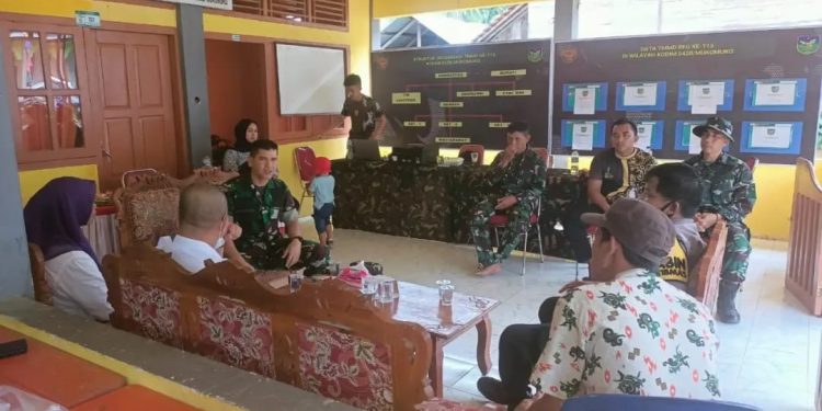 Desa Sidodadi, Pastikan Pekerjaan Berjalan Dengan Lancar Dandim Tinjau Lokasi TMMD