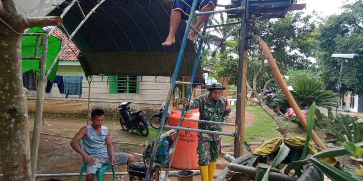 Pembuatan Sumur Bor : Kodim 0428/MM Membantu Pengadaan Pasokan Air Bersih Warga Desa
