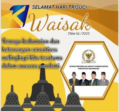 Banner DPRD Hari Raya Waisak 2566 BE