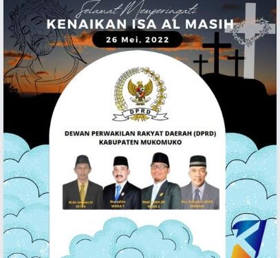 Banner DRPRD Kenaikan Isa Al Masih/Kenaikan Yesus Kristus 2022