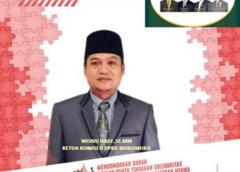 Banner Ucapan Hari Donor Darah Nasional ,Ketua Komisi II DPRD Mukomuko