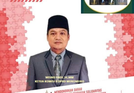 Banner Ucapan Hari Donor Darah Nasional ,Ketua Komisi II DPRD Mukomuko