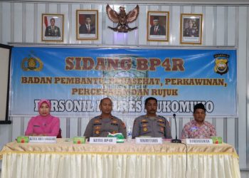 Polres Mukomuko Gelar Sidang BP4R Kepada Personil