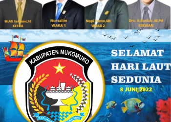 Banner Ucapan Hari Laut Sedunia Pimpinan DPRD Kabupaten Mukomuko