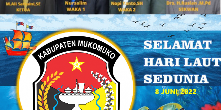 Banner Ucapan Hari Laut Sedunia Pimpinan DPRD Kabupaten Mukomuko