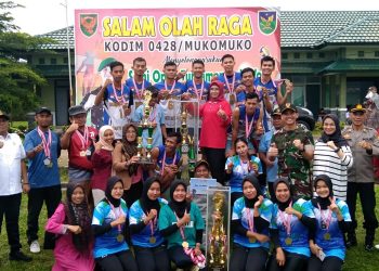 Wakil Bupati Mukomuko Resmi Menutup Turnamen Bola Voli Dandim 0428/MM Cup ke 4 tahun 2022