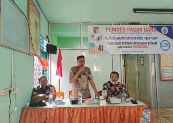 Pemdes Pasar Baru Gelar Sosialisasi Bahaya Narkoba dan Gerakan Pemuda Sehat