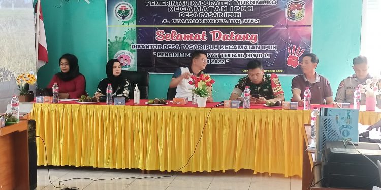 Pemdes Pasar Ipuh Gelar Sosialisasi Vaksinasi Covid-19 Dosis III