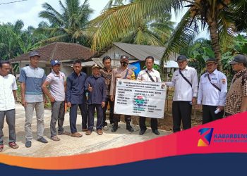 Pemdes Tanjung Jaya Gelar Monitoring Pembangunan Rabat Beton