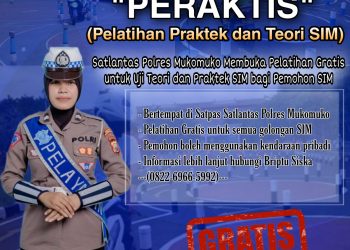 Permudah Masyarakat Untuk Memiliki SIM, Satlantas Polres Mukomuko Beri Bimbingan/Pelatihan Gratis Bagi Pemohon SIM