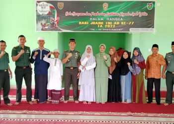 Menjelang Hari Juang TNI AD ke 77, Kodim 0428 Mukomuko Gelar Syukuran dan Bakti Sosial