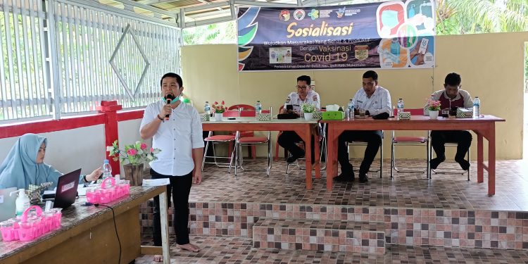 Sosialisasi dan Edukasi Pencegahan Covid-19, Pemdes Air Buluh Kejar Target Herd Immunity