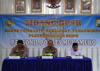 Sampaikan Pesan dan Nasehat Jelang Pernikahan Personel, Polres Mukomuko Gelar Sidang BP4R