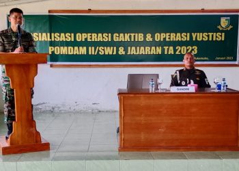 Antisipasi Pelanggaran Hukum, Subdenpom Mukomuko Gelar Sosialisasi Ops Gaktiblin dan Yustisi 2023