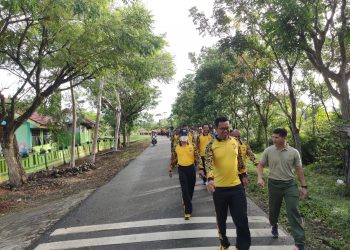 Kompak dan Wujud Sinergitas, Polres Mukomuko dan Kodim 0428/Mukomuko Gelar Jalan Santai