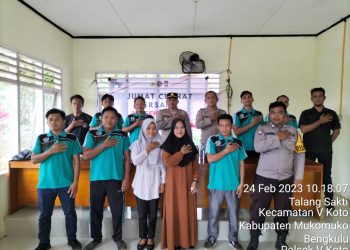 Dihadapan Kapolsek Pemdes Talang Sakti Sampaikan Aspirasi di Jum’at Curhat Polsek V Koto