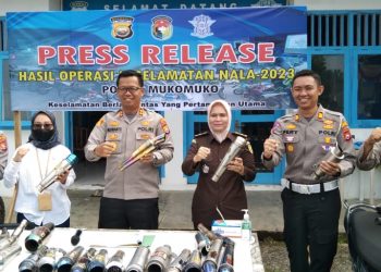 Operasi Keselamatan Nala 2023 Polres Mukomuko Berakhir, Jumlah Teguran dan Tilang ETLE Meningkat serta Angka Kecelakaan Turun