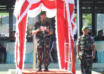 Dandim Pimpin Apel Gelar Pasukan dan Peralatan Kesiapsiagaan Penanggulangan Bencana Alam Kabupaten Mukomuko 2023