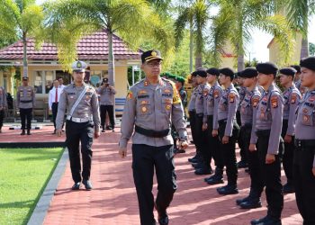 Ciptakan Mudik Aman dan Berkesan, Polres Mukomuko Apel Gelar Pasukan Ops Ketupat 2023