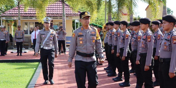 Ciptakan Mudik Aman dan Berkesan, Polres Mukomuko Apel Gelar Pasukan Ops Ketupat 2023