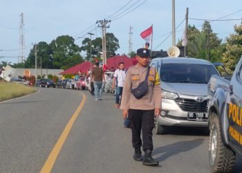 May Day, Polsek Mukomuko Selatan Lakukan Pengawalan Aksi Buruh ke Kantor Bupati Mukomuko