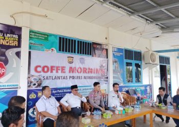Jalin Sinergitas, Satlantas Polres Mukomuko Gelar Coffee Morning