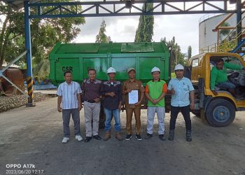 Bentuk Kepedulian Lingkungan, PT .DDP Perbaiki Kontainer Sampah Milik DLH Kabupaten Mukomuko