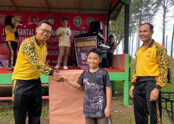 Rangkaian HUT Bhayangkara ke 77, Polres Mukomuko Gelar Jalan Santai Bertabur Dorprize