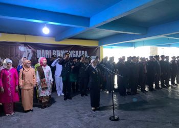Diguyur Hujan , Upacara Syukuran HUT Bhayangkara ke -77 Berjalan Khidmat