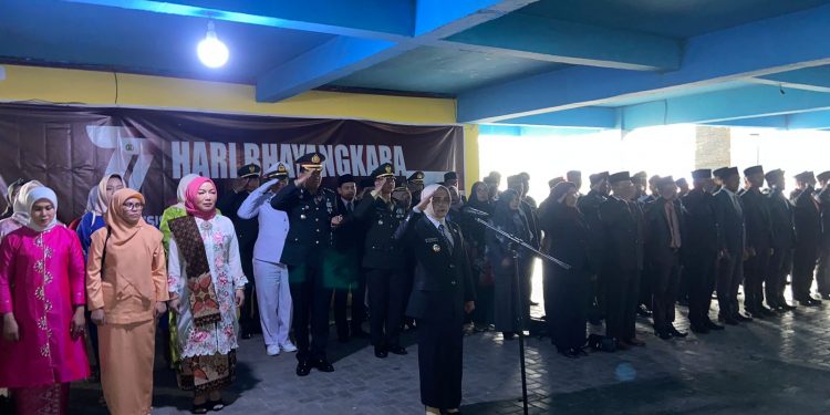 Diguyur Hujan , Upacara Syukuran HUT Bhayangkara ke -77 Berjalan Khidmat