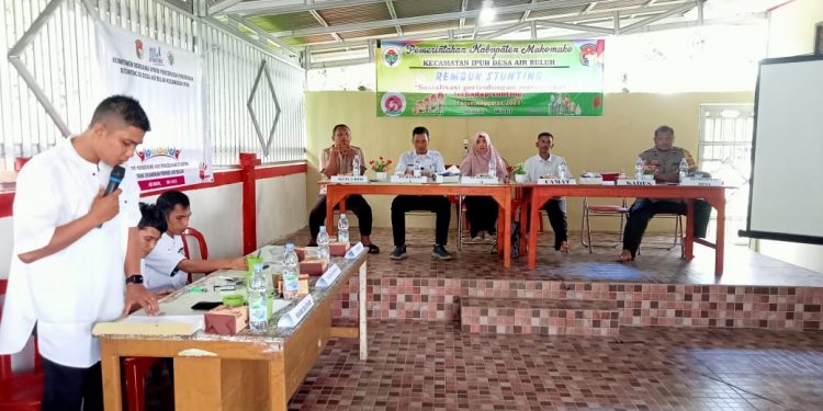Upaya Menurunkan Angka Stunting, Pemdes Air Buluh Gelar Sosialisasi Perlindungan Masyarakat Terhadap Stunting