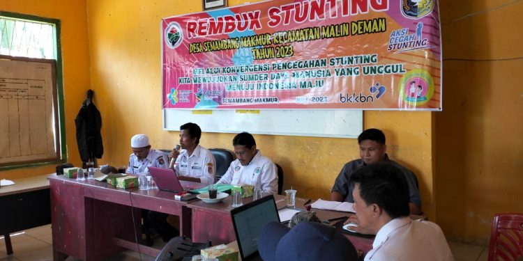 Menekan Angka Stunting, Pemdes Semambang Makmur Gelar Rembuk