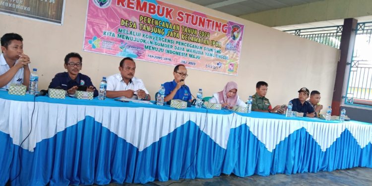 Stop Stunting, Pemdes Tanjung Jaya Gelar Rembuk Stunting di Desa