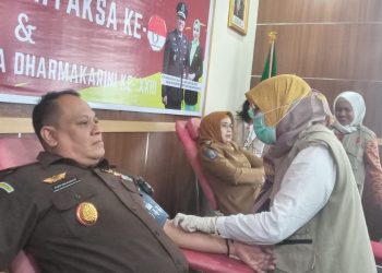 Momen HBA ke 63, Kejari Mukomuko Gelar Donor Darah