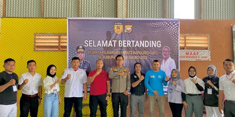 70 Atlet Karate Ikuti Turnamen Karate Kapolres CUP 1 Se-kabupaten Mukomuko 