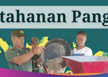 Dukung Ketahanan Pangan , Koramil 428-01/MM Ikut Serta Buat Pakan Ikan