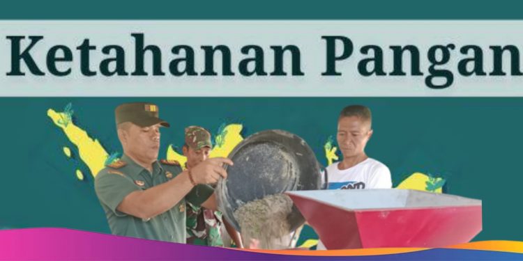 Dukung Ketahanan Pangan , Koramil 428-01/MM Ikut Serta Buat Pakan Ikan