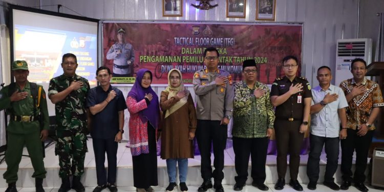 Polres Mukomuko Gelar Simulasi Taktical Floor Game (TFG) Dalam Upaya Kesiapan PAM Pemilu 2024